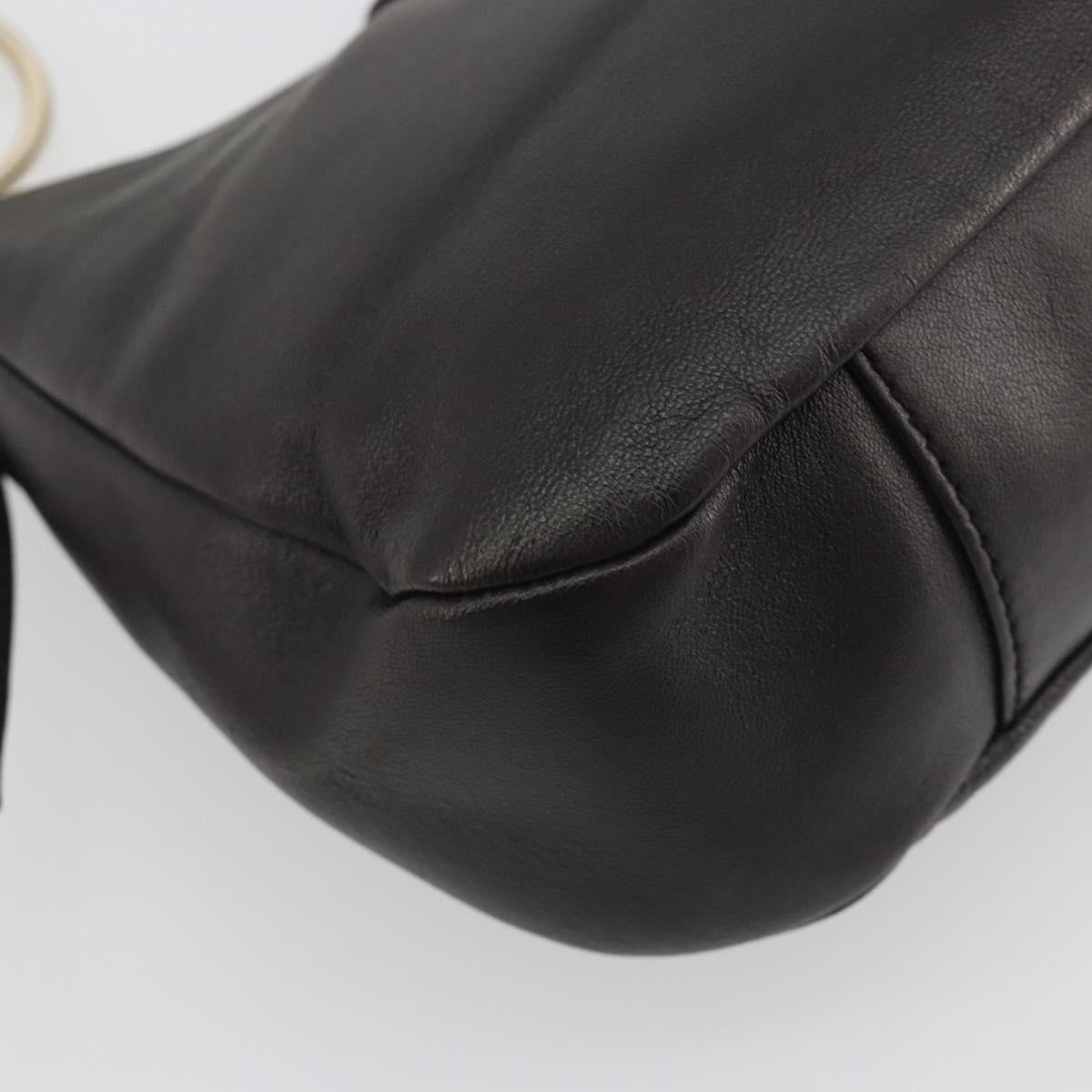 SAINT LAURENT Chain Shoulder Bag Leather Brown Gold Tone 138957 Auth yk20663SAM