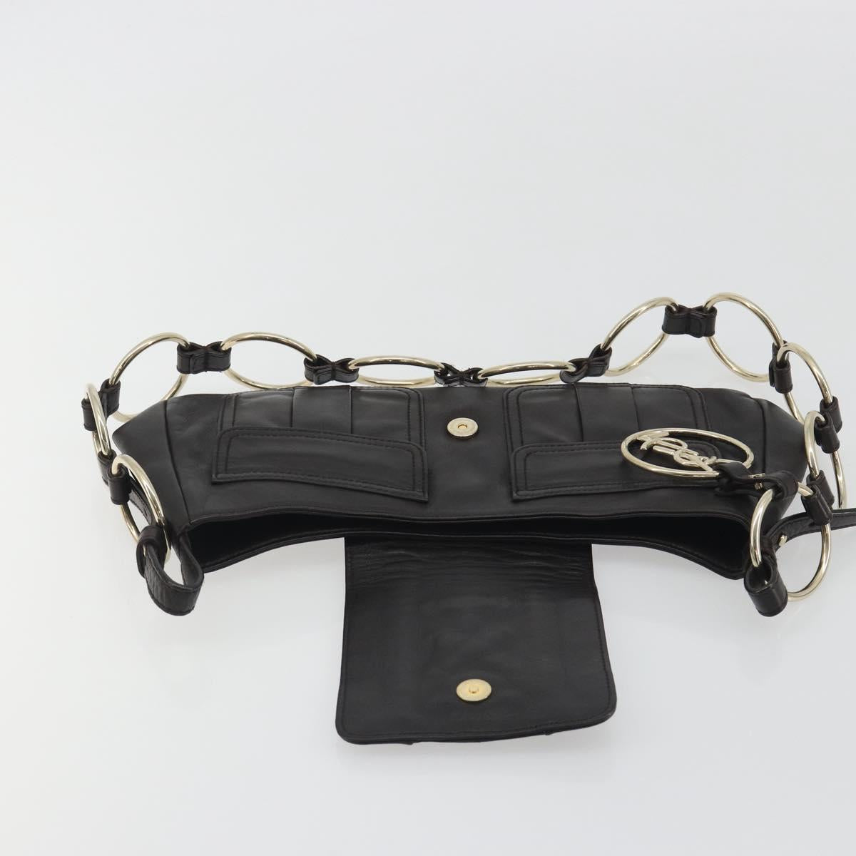 SAINT LAURENT Chain Shoulder Bag Leather Brown Gold Tone 138957 Auth yk20663SAM