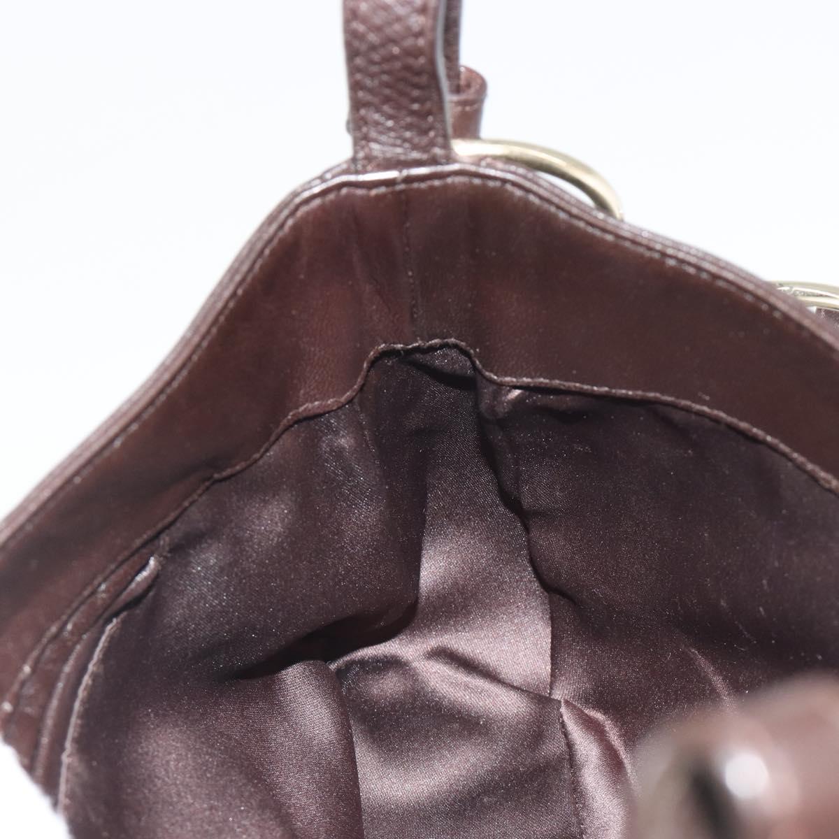 SAINT LAURENT Chain Shoulder Bag Leather Brown Gold Tone 138957 Auth yk20663SAM