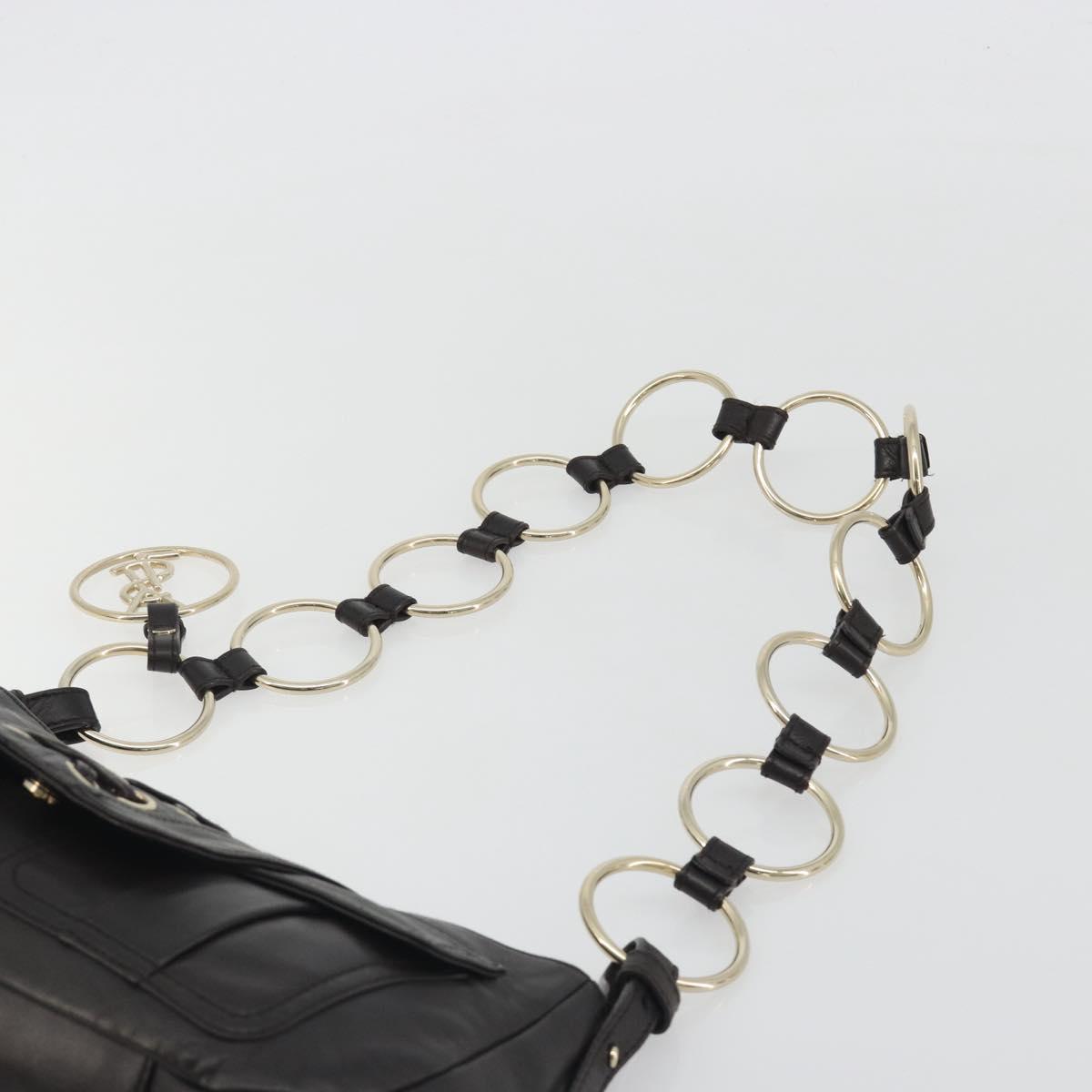 SAINT LAURENT Chain Shoulder Bag Leather Brown Gold Tone 138957 Auth yk20663SAM