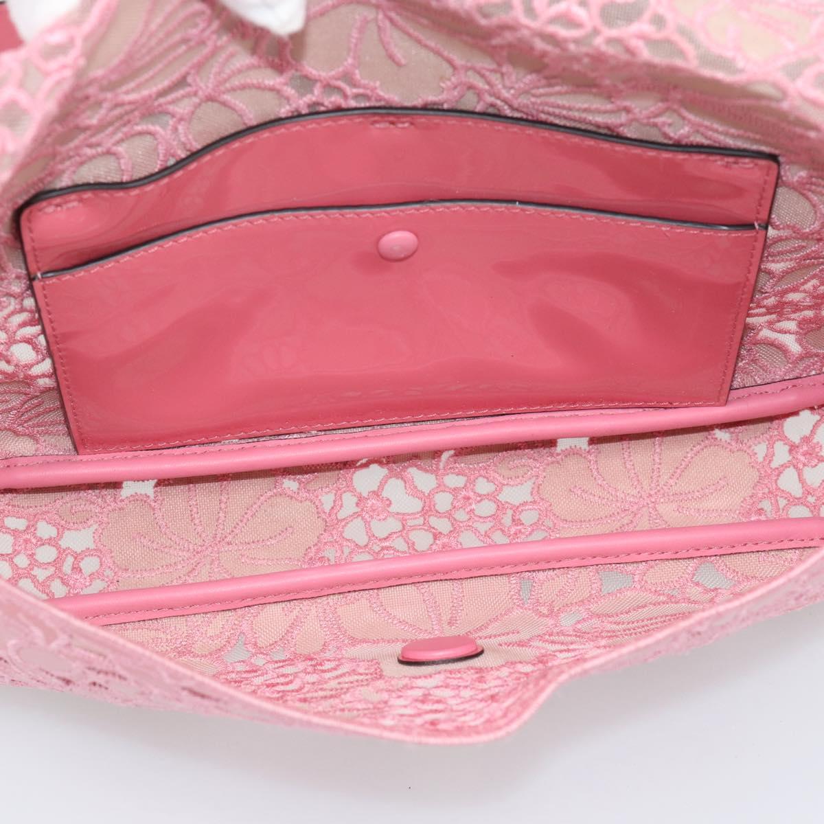 FENDI Flower Mamma Baguette Shoulder Bag Patent 2way Pink 8BR600 Auth yk20690SAM