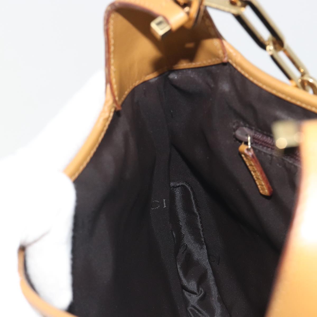 GUCCI GG Canvas Jackie Chain Shoulder Bag Beige Gold 001-4015 Auth yk20704SAV