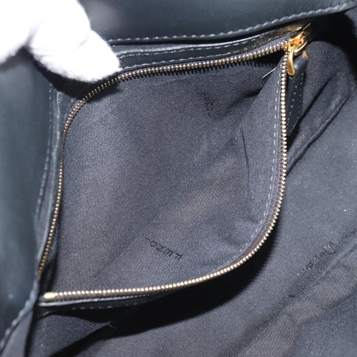 FENDI Zucca Mamma Baguette Bag Leather 2way Black Gold 8BH600 Auth yk20707SAM