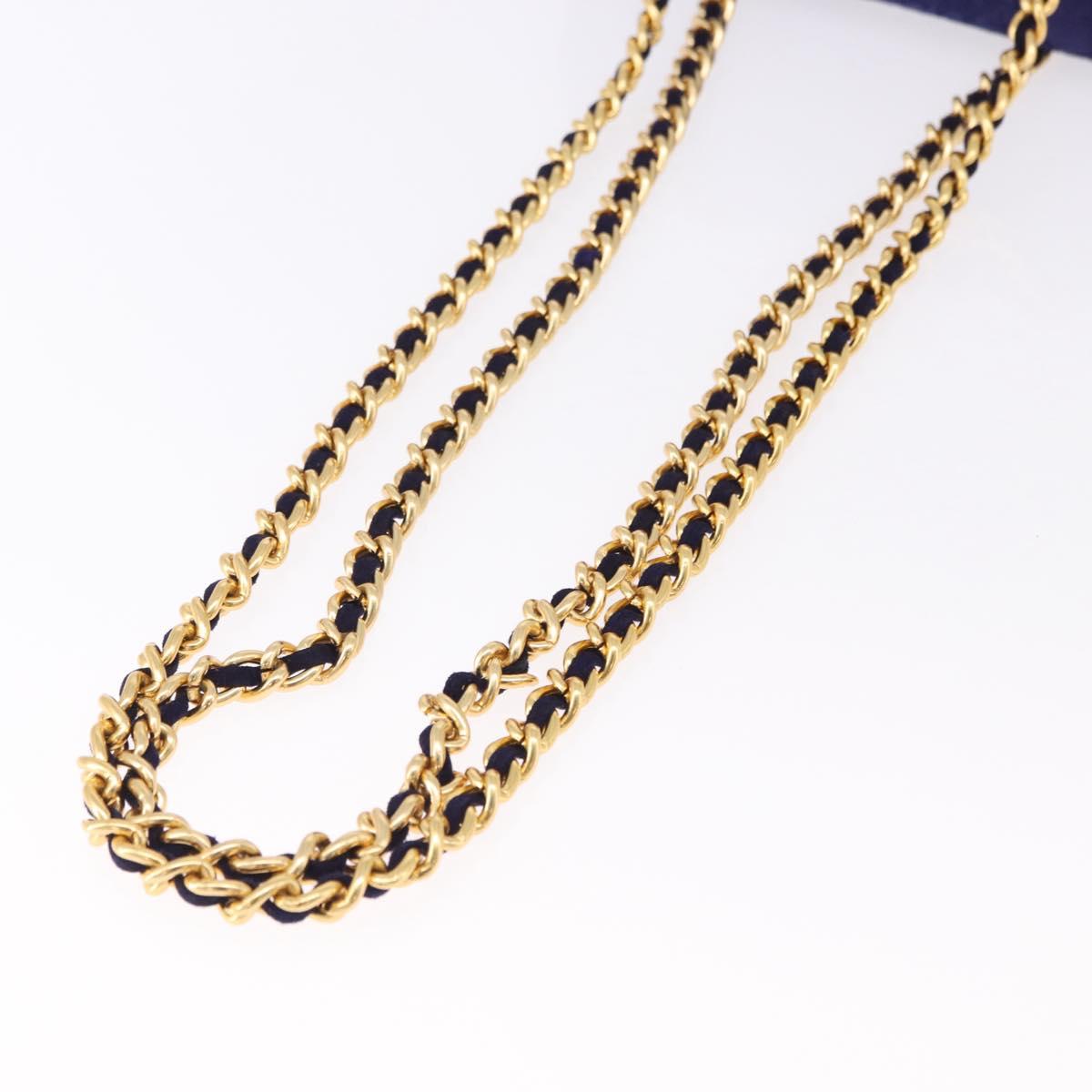 PRADA Chain Shoulder Bag Quilted Suede Purple Gold Tone Auth yk20709V