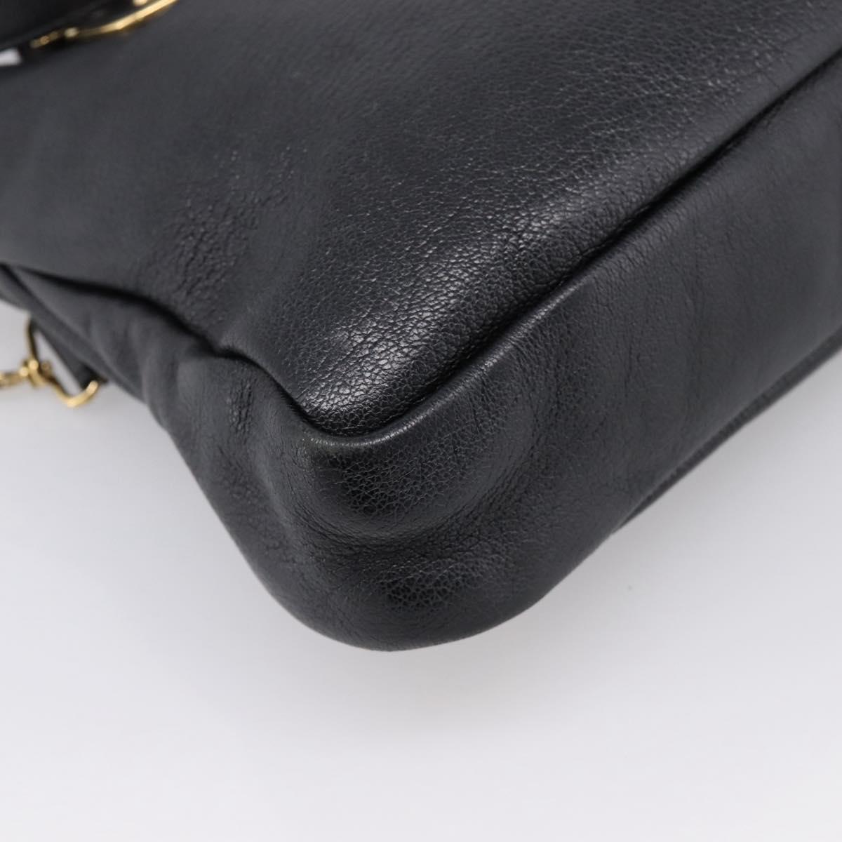 BALENCIAGA Metallic Edge Town Bag Leather 2way Black Gold 390149 Auth yk20715M