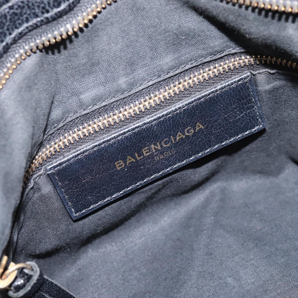 BALENCIAGA Metallic Edge Town Bag Leather 2way Black Gold 390149 Auth yk20715M