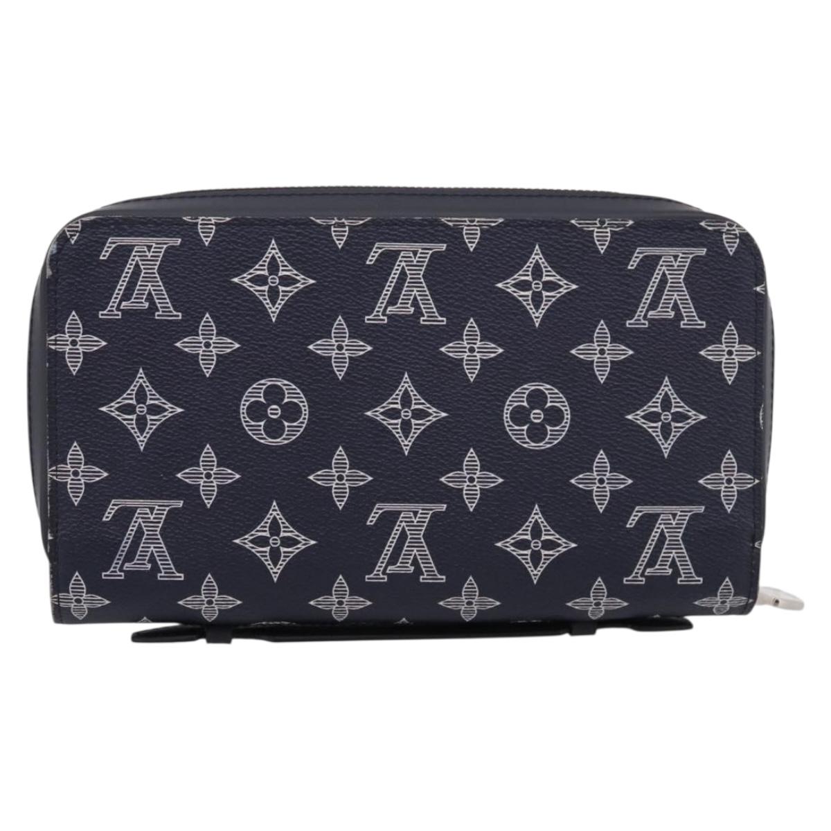 LOUIS VUITTON Monogram savanna Zippy XL Long Wallet Navy M66624 Auth yk20717SAM