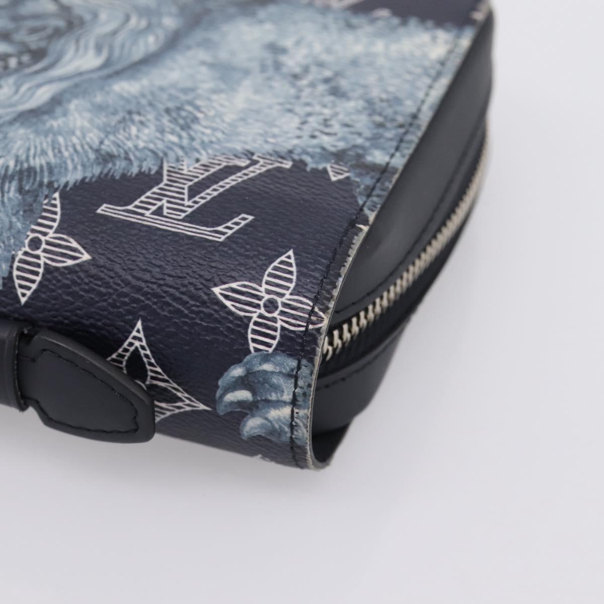 LOUIS VUITTON Monogram savanna Zippy XL Long Wallet Navy M66624 Auth yk20717SAM