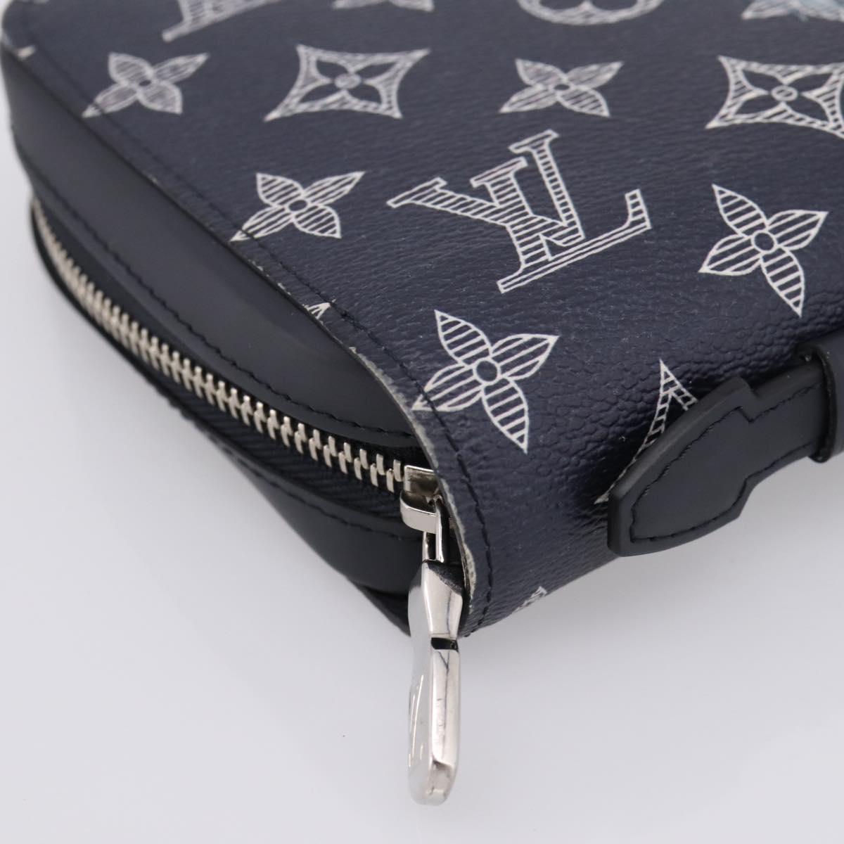 LOUIS VUITTON Monogram savanna Zippy XL Long Wallet Navy M66624 Auth yk20717SAM