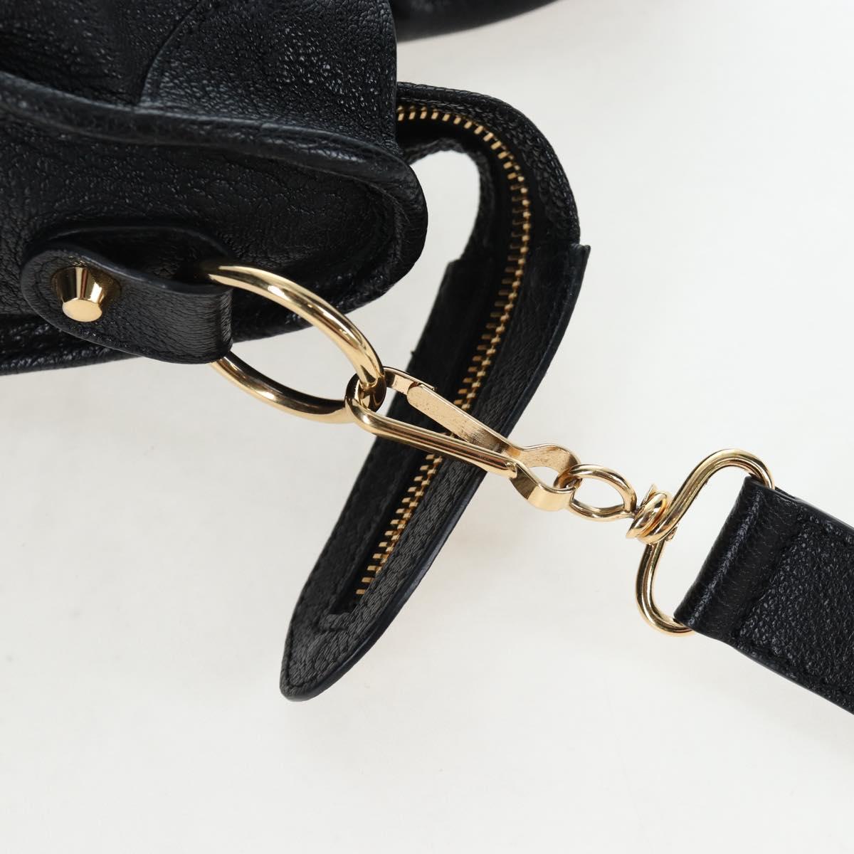 BALENCIAGA Classic Edge City Bag Leather 2way Black Gold 432831 Auth yk20725SAM