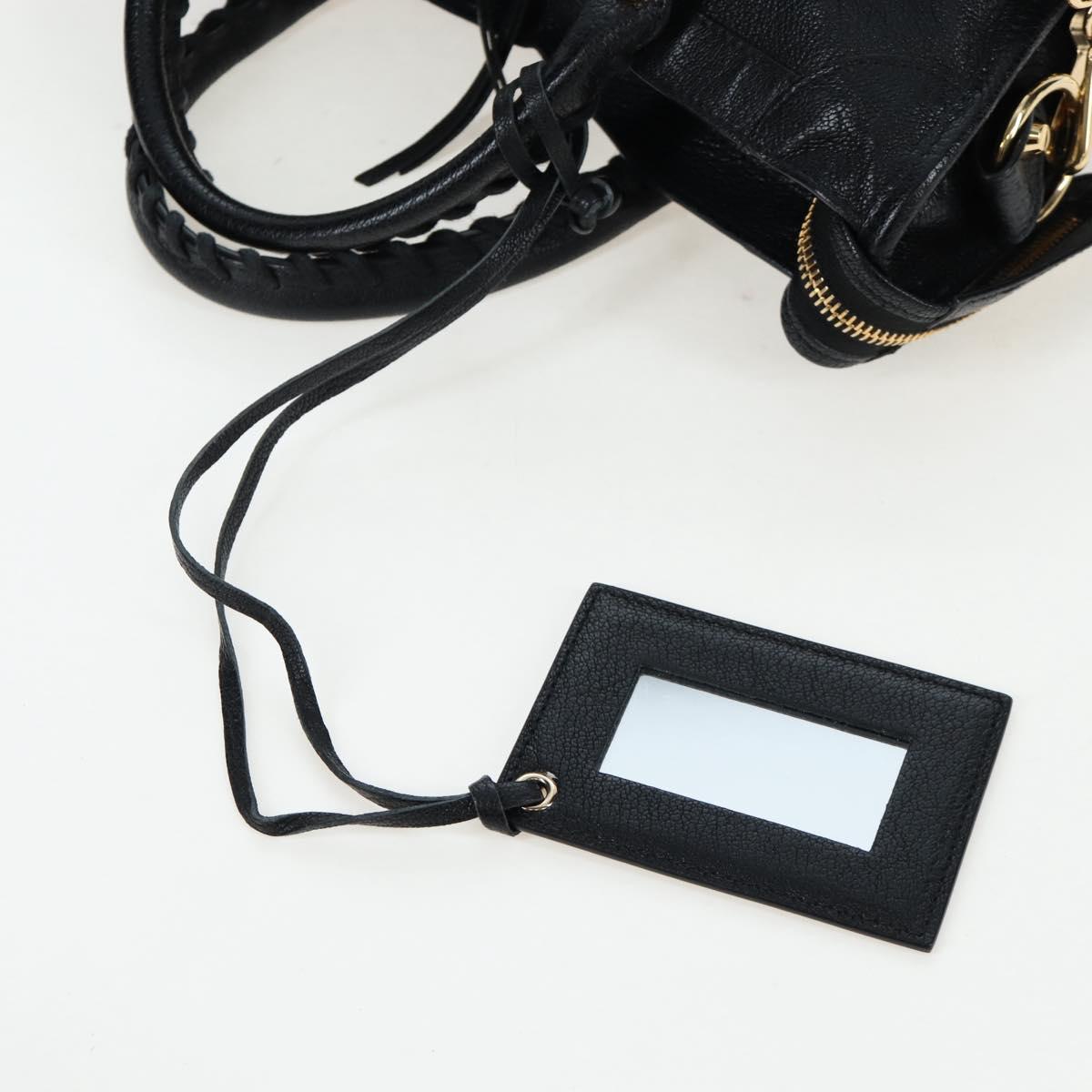 BALENCIAGA Classic Edge City Bag Leather 2way Black Gold 432831 Auth yk20725SAM