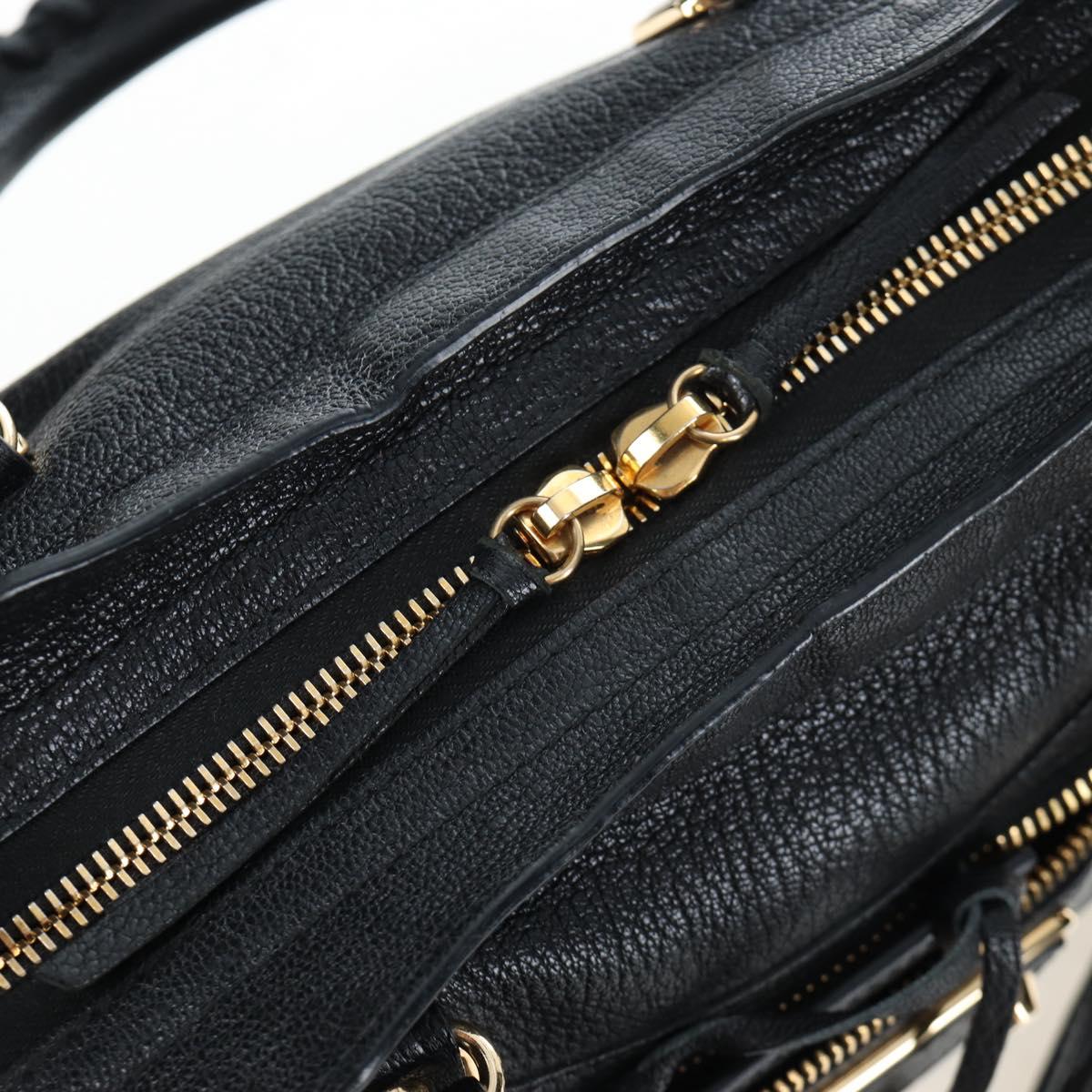 BALENCIAGA Classic Edge City Bag Leather 2way Black Gold 432831 Auth yk20725SAM