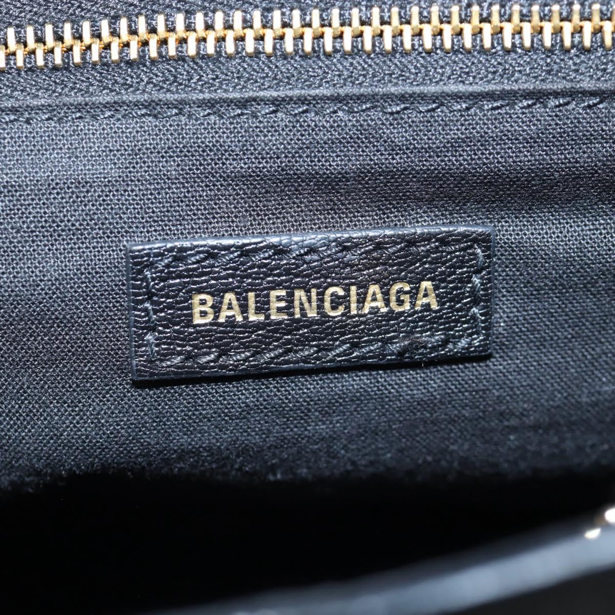 BALENCIAGA Classic Edge City Bag Leather 2way Black Gold 432831 Auth yk20725SAM