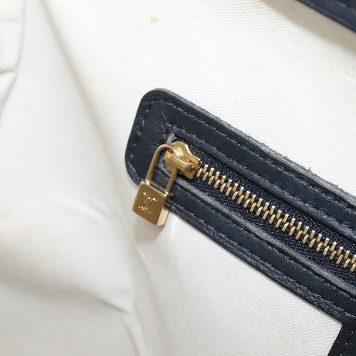 LOUIS VUITTON Monogram Mini Josephine GM Hand Bag Blue M92211 LV Auth yk20731