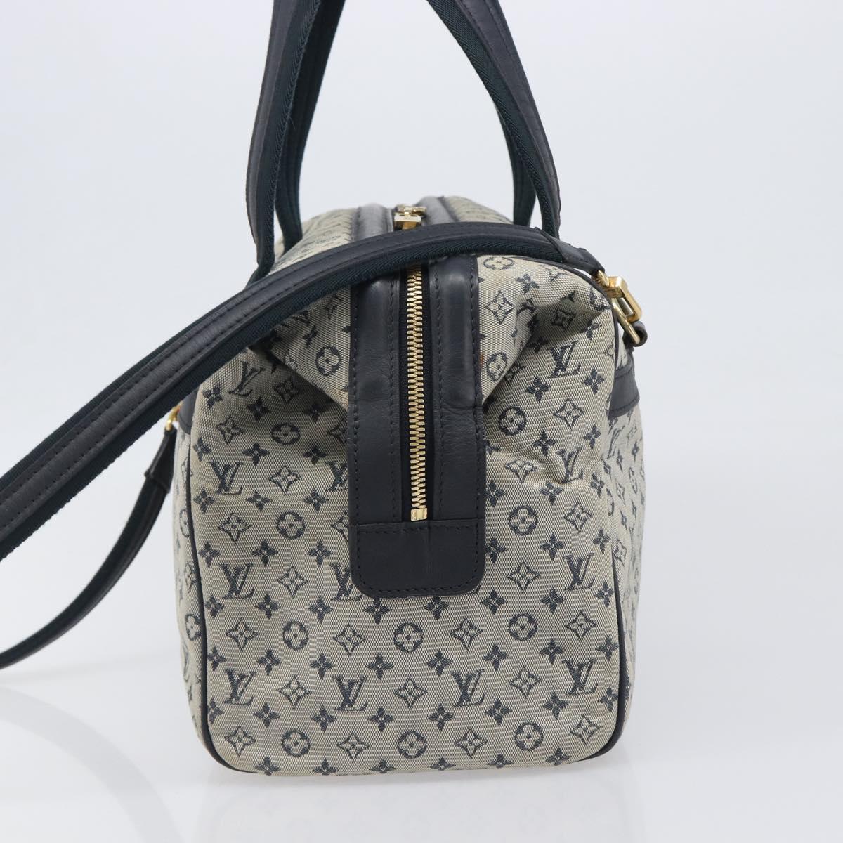 LOUIS VUITTON Monogram Mini Josephine GM Hand Bag Blue M92211 LV Auth yk20731