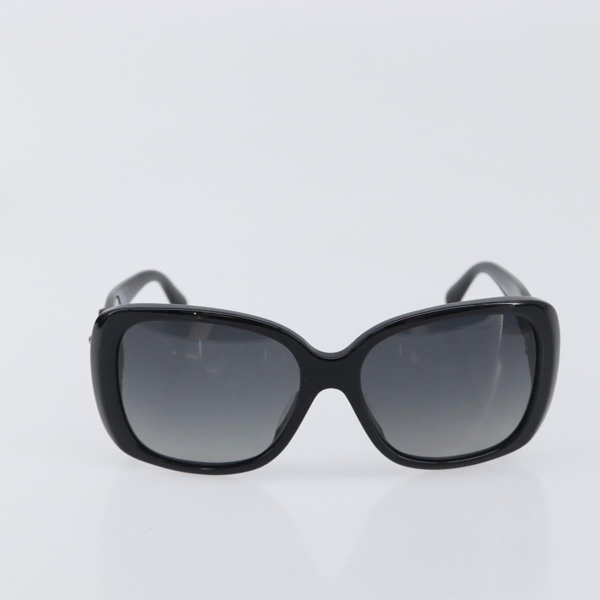 CHANEL Sunglasses metal Black CC Auth yk20732M