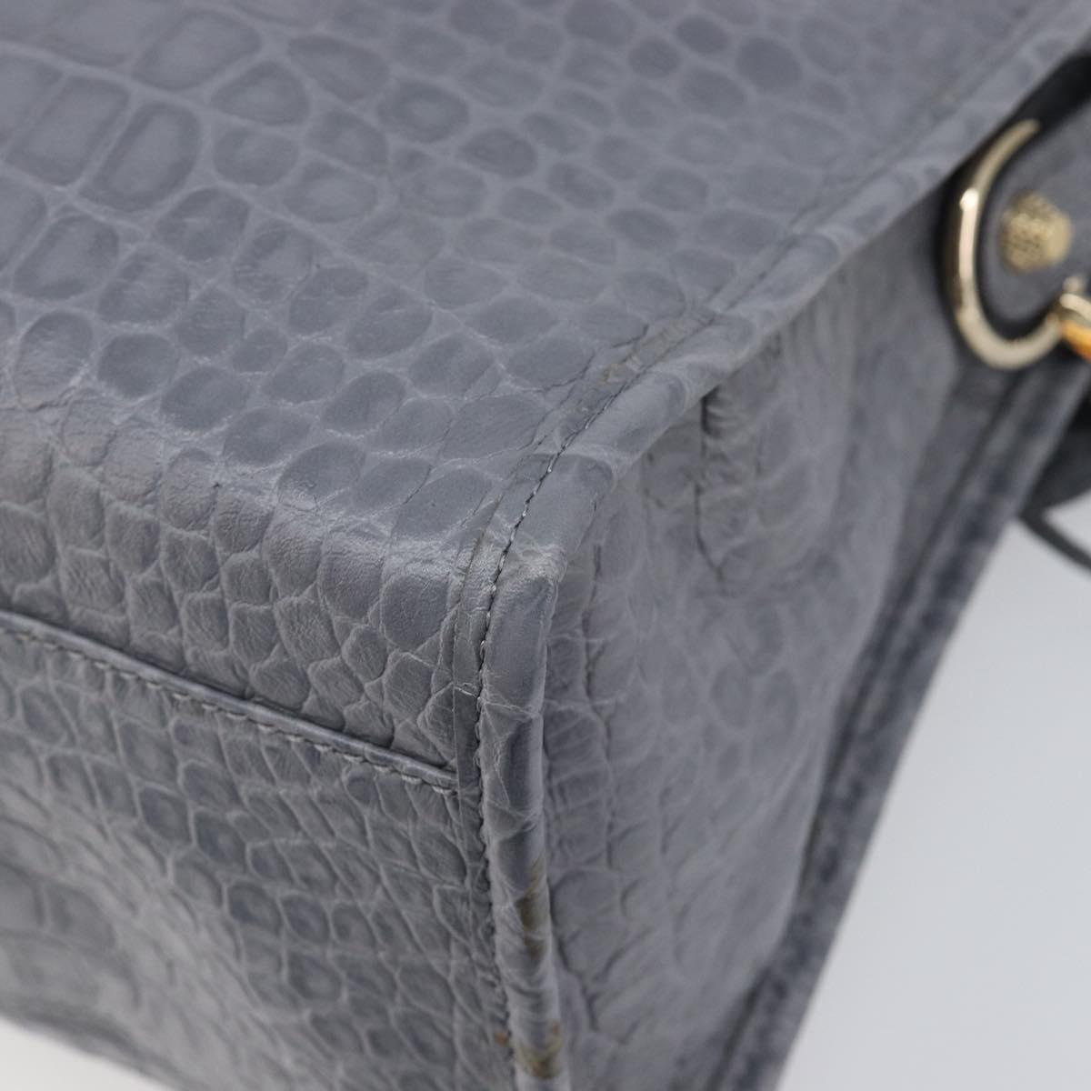 BALENCIAGA The Giant City Bag Embossed leather 2way Gray 281770 Auth yk20733SAM