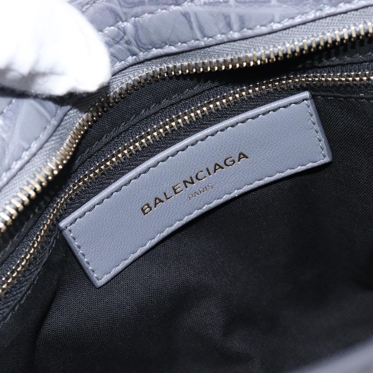 BALENCIAGA The Giant City Bag Embossed leather 2way Gray 281770 Auth yk20733SAM
