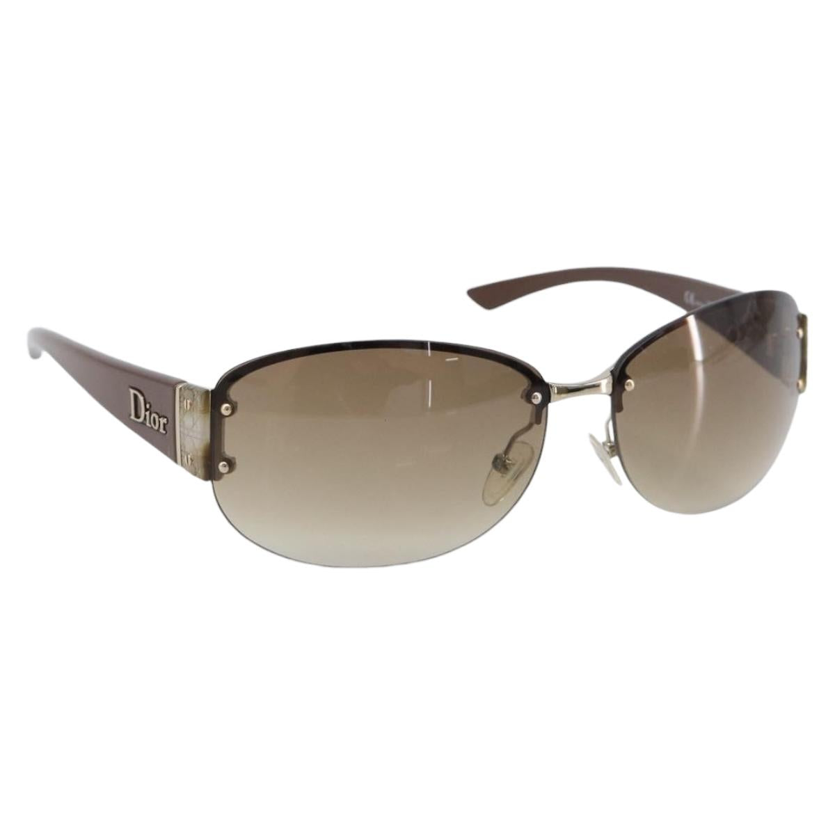 Christian Dior Sunglasses plastic Brown Auth yk20743M