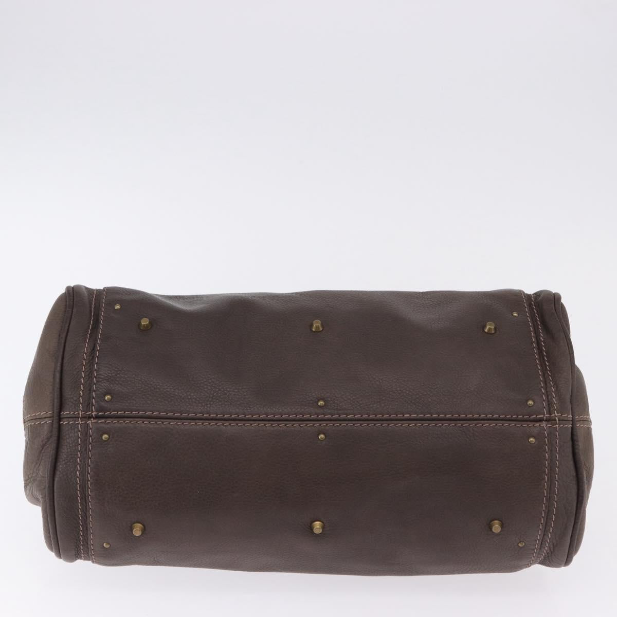 Chloe Paddington Hand Bag Leather Brown Gold Silver Auth yk20745SAM