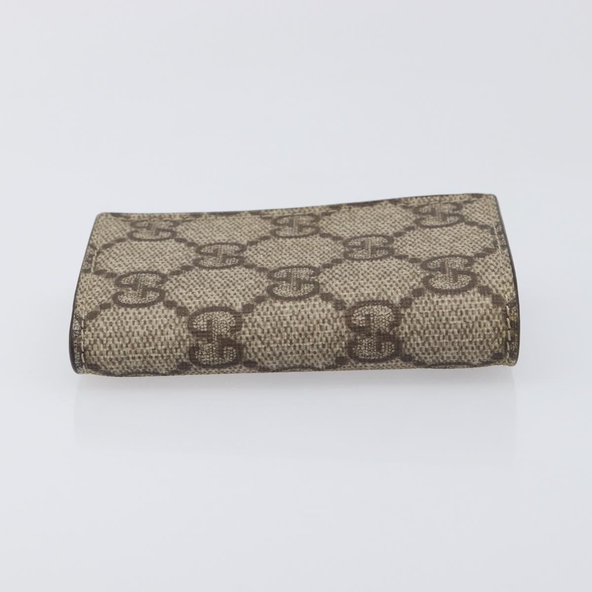 GUCCI GG Supreme Key Case PVC Beige 124611 Auth yk20748A