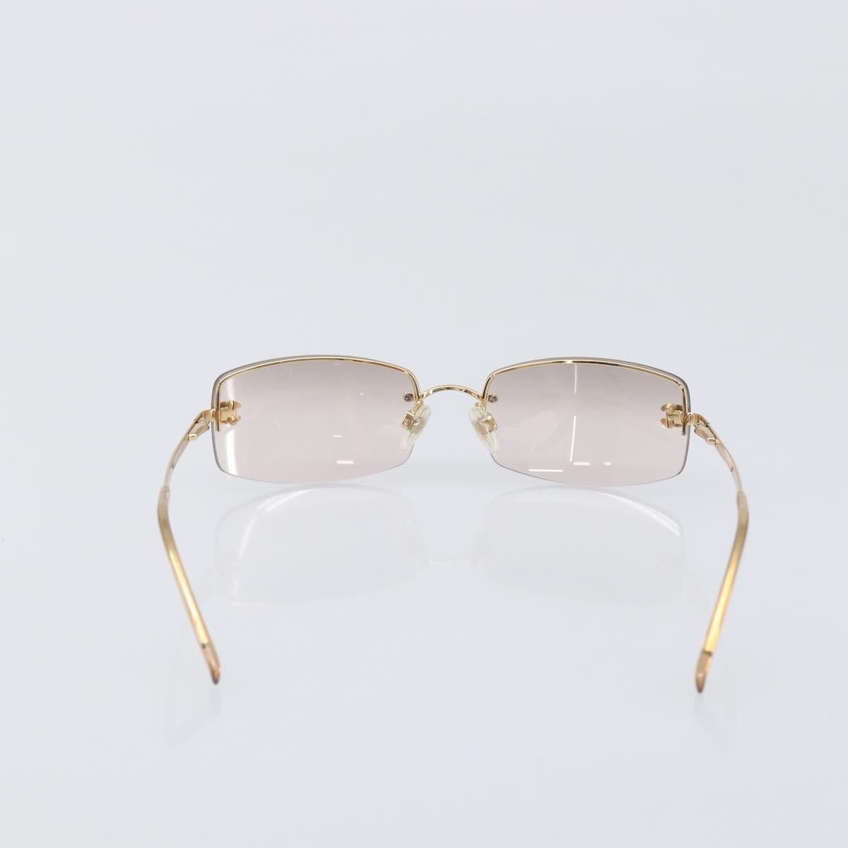 CHANEL Sunglasses metal Gold CC Auth yk20749M