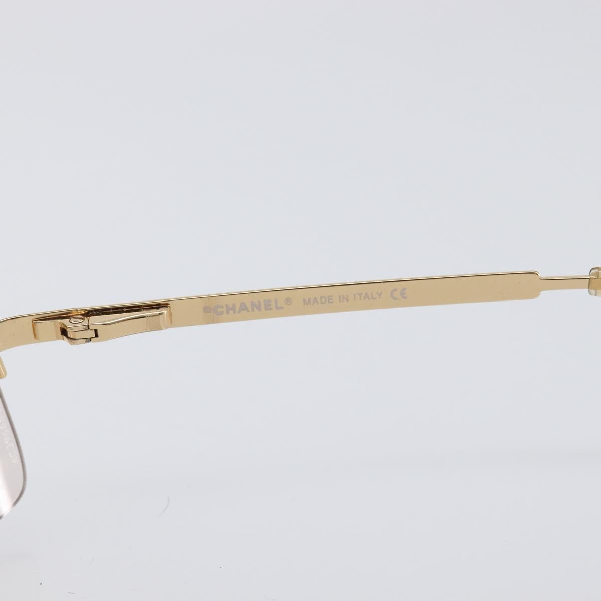 CHANEL Sunglasses metal Gold CC Auth yk20750M