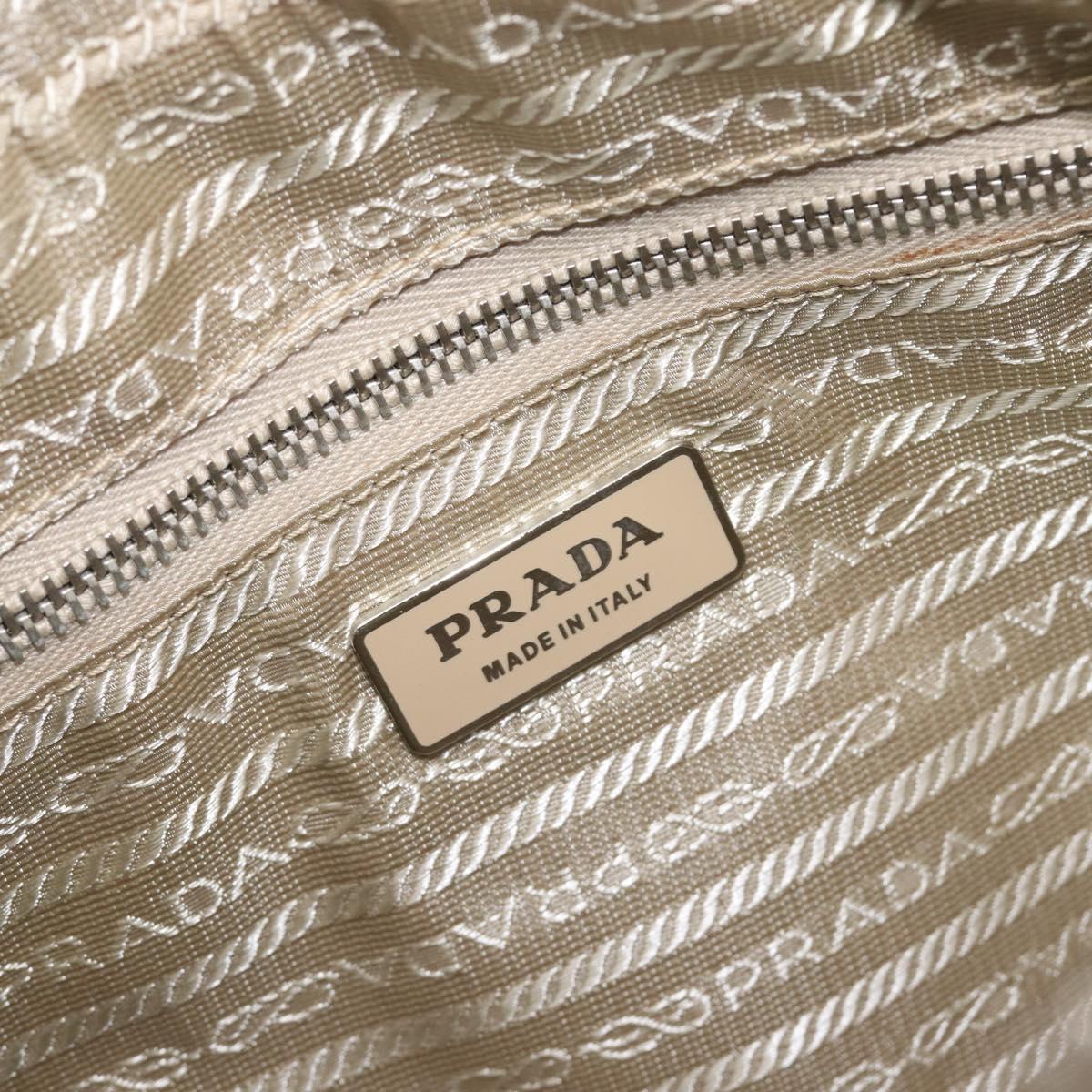 PRADA Hand Bag Saffiano leather Purple Silver Auth yk20752A