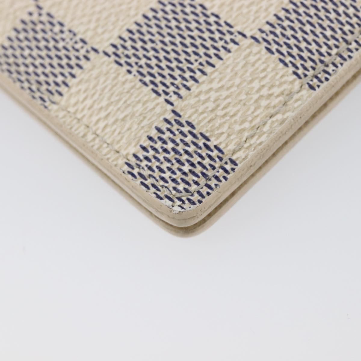 LOUIS VUITTON Damier Azur Organizer Dupoch Card Case N61727 LV Auth yk20757A