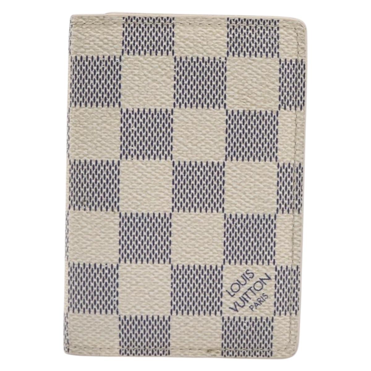 LOUIS VUITTON Damier Azur Organizer Dupoch Card Case N61727 LV Auth yk20757A