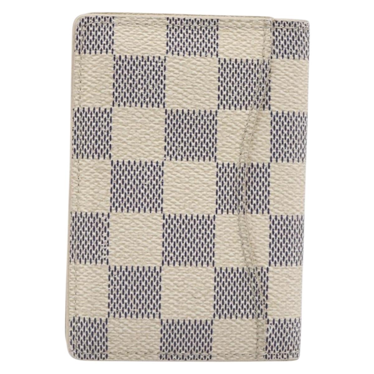 LOUIS VUITTON Damier Azur Organizer Dupoch Card Case N61727 LV Auth yk20757A