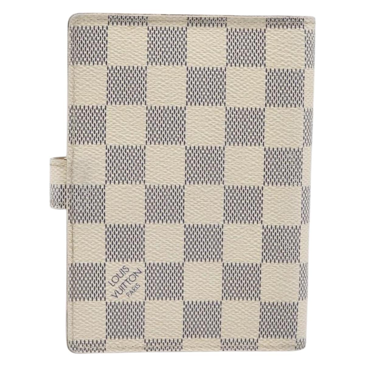 LOUIS VUITTON Damier Azur Agenda PM Day Planner Cover R20706 LV Auth yk20758A