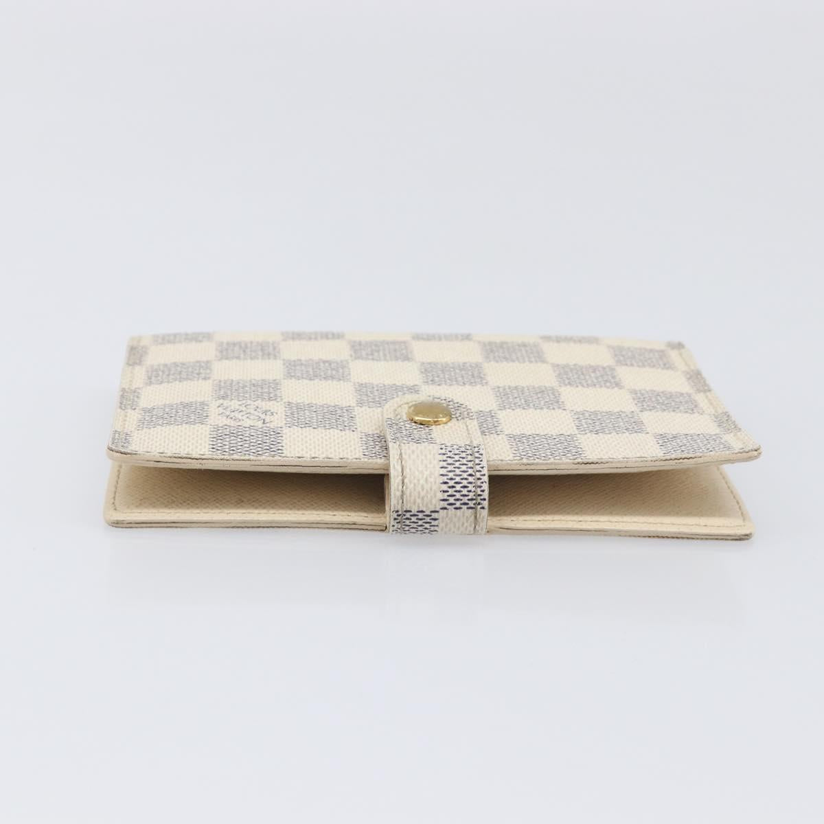 LOUIS VUITTON Damier Azur Agenda PM Day Planner Cover R20706 LV Auth yk20758A