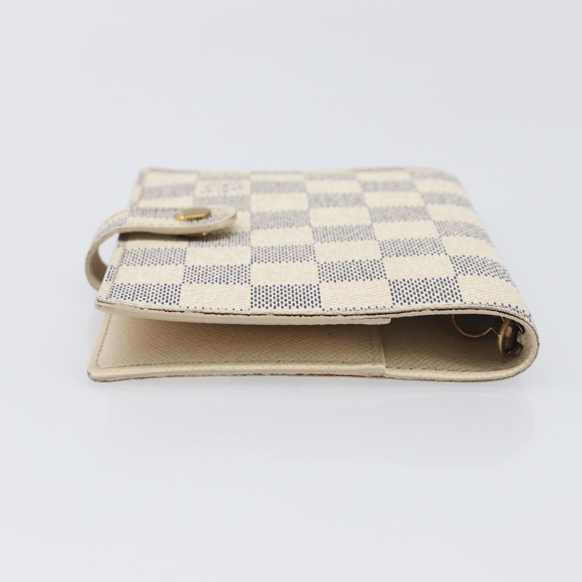 LOUIS VUITTON Damier Azur Agenda PM Day Planner Cover R20706 LV Auth yk20758A