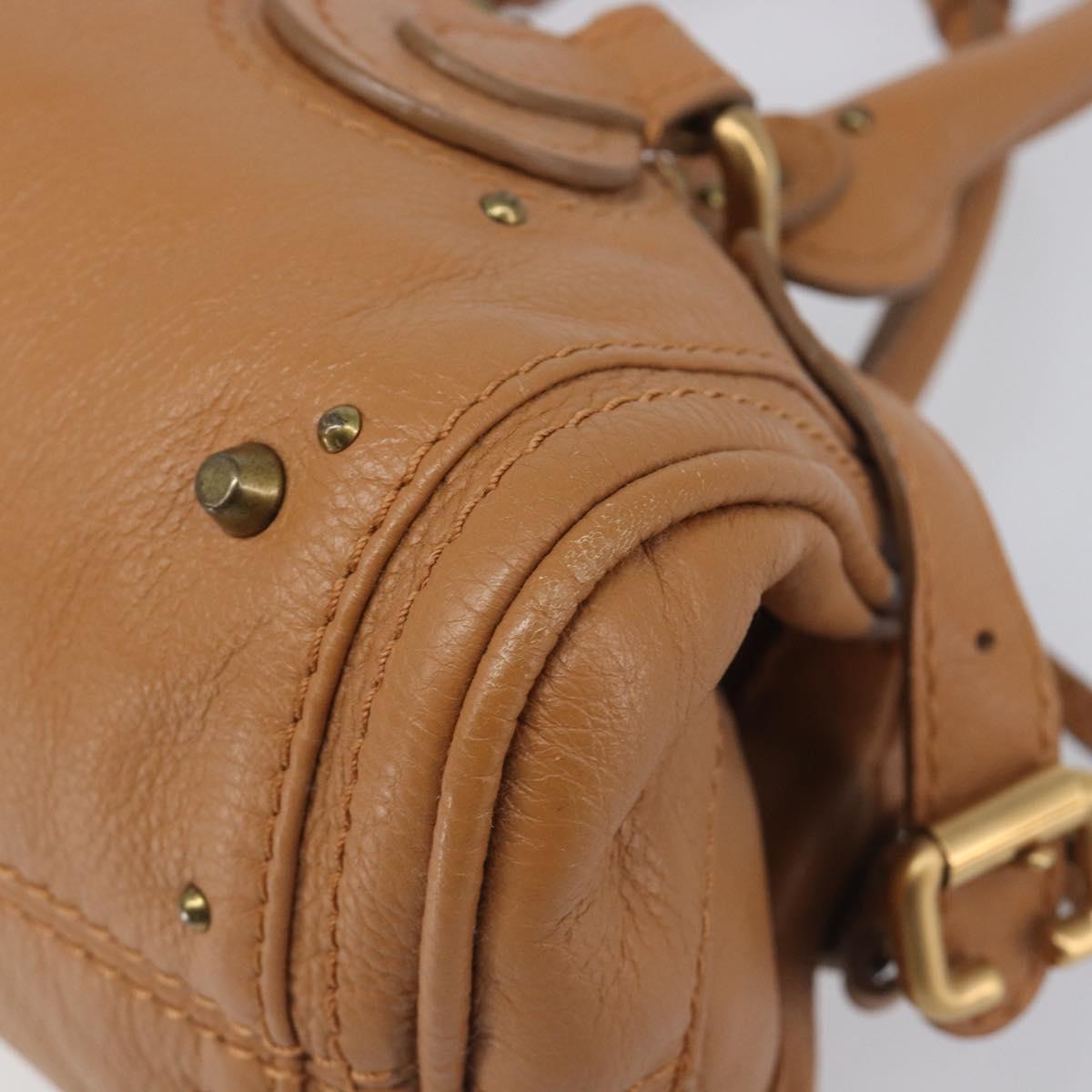Chloe Mini Paddington Hand Bag Leather Brown Silver gold Auth yk20764V
