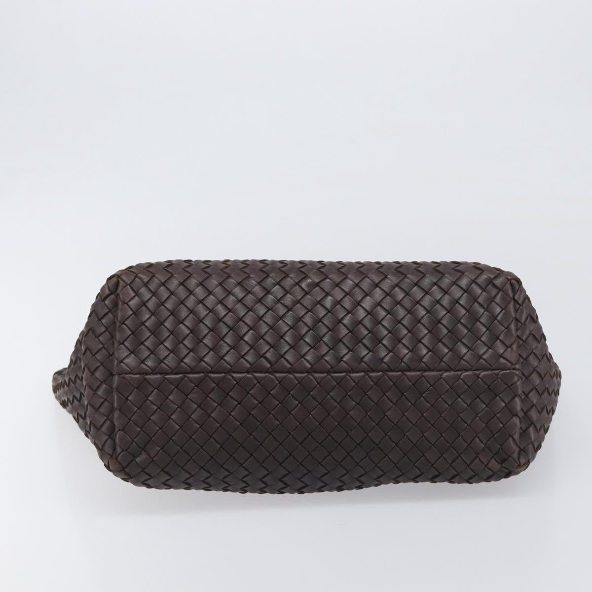 BOTTEGA VENETA INTRECCIATO Cabas PM Hand Bag Leather Brown 141498 Auth yk20767V