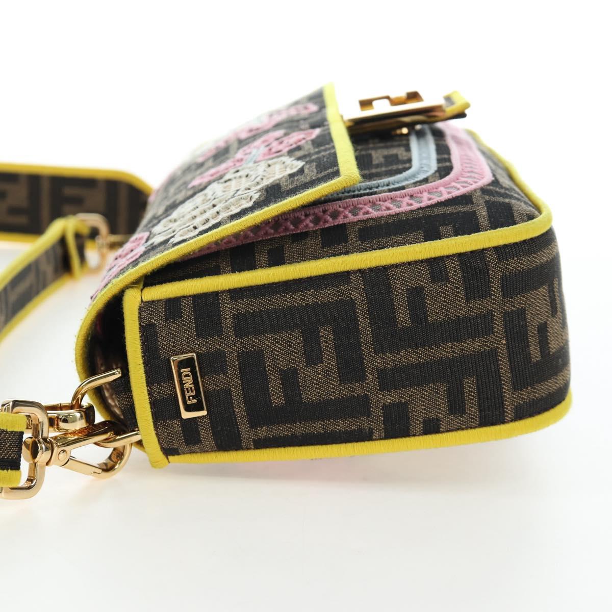 FENDI Zucca Canvas Mamma Baguette Embroidered Multicolor 8BR600 Auth yk20772SAM