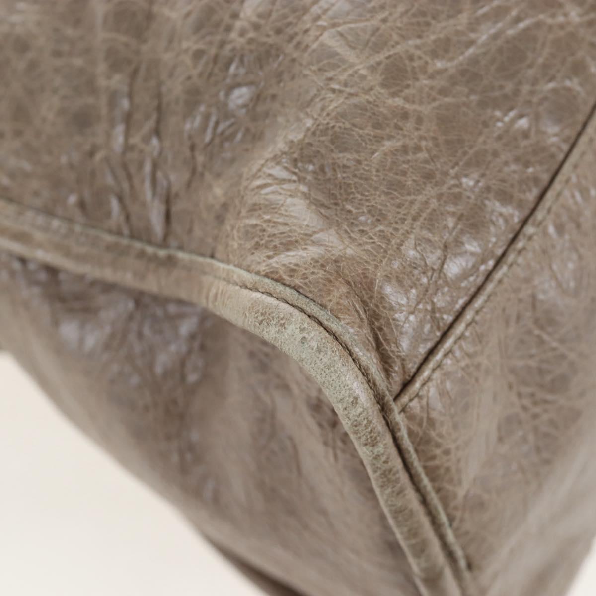 BALENCIAGA The City Hand Bag Leather Beige 115748 Auth yk20774M
