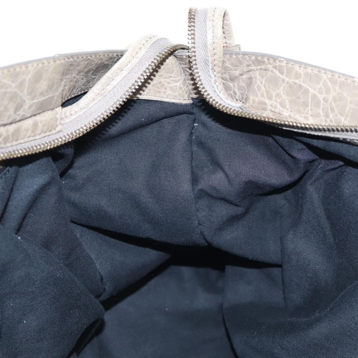 BALENCIAGA The City Hand Bag Leather Beige 115748 Auth yk20774M