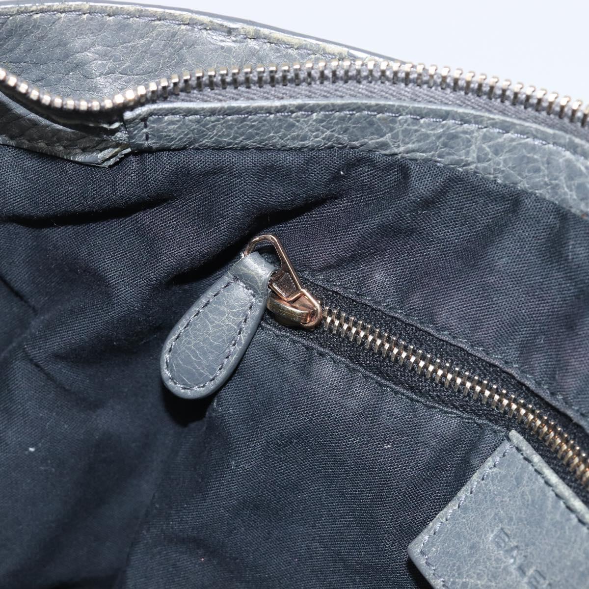 BALENCIAGA The City Hand Bag Leather 2way Gray Gold 281770 Auth yk20775M