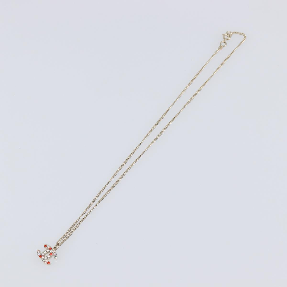 CHANEL COCO Mark Stone Necklace metal Multicolor CC Auth yk20780M