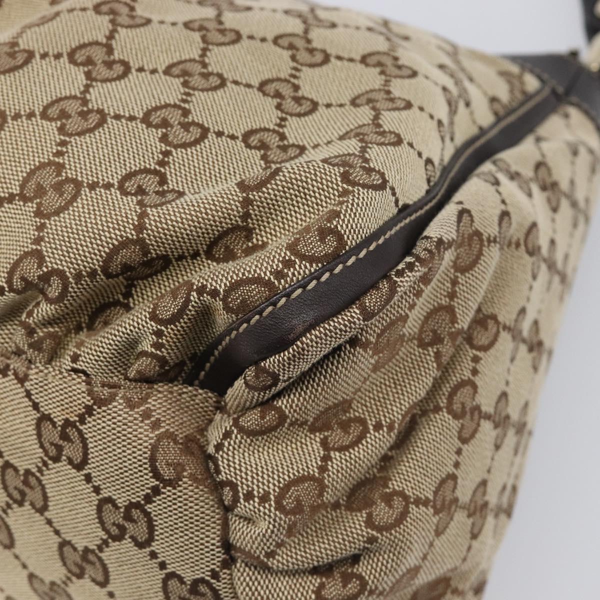 GUCCI GG Canvas Abbey Shoulder Bag Beige Gold 189833 Auth yk20794V
