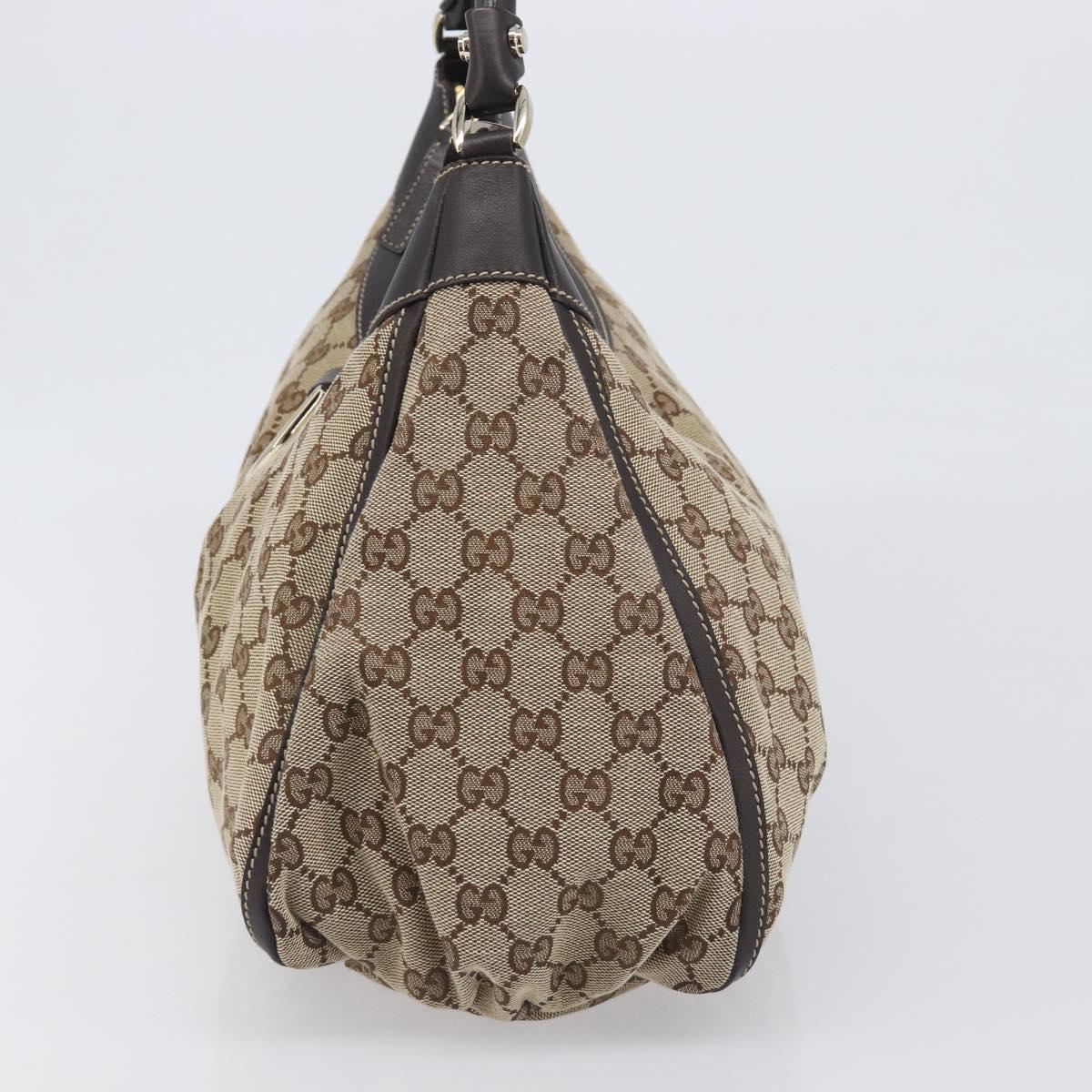 GUCCI GG Canvas Abbey Shoulder Bag Beige Gold 189833 Auth yk20794V