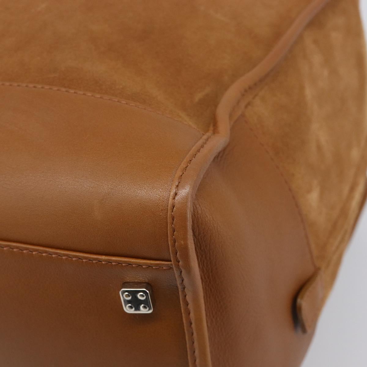 LOEWE Amazona 44 Hand Bag Suede Brown Silver Auth yk20811SAV
