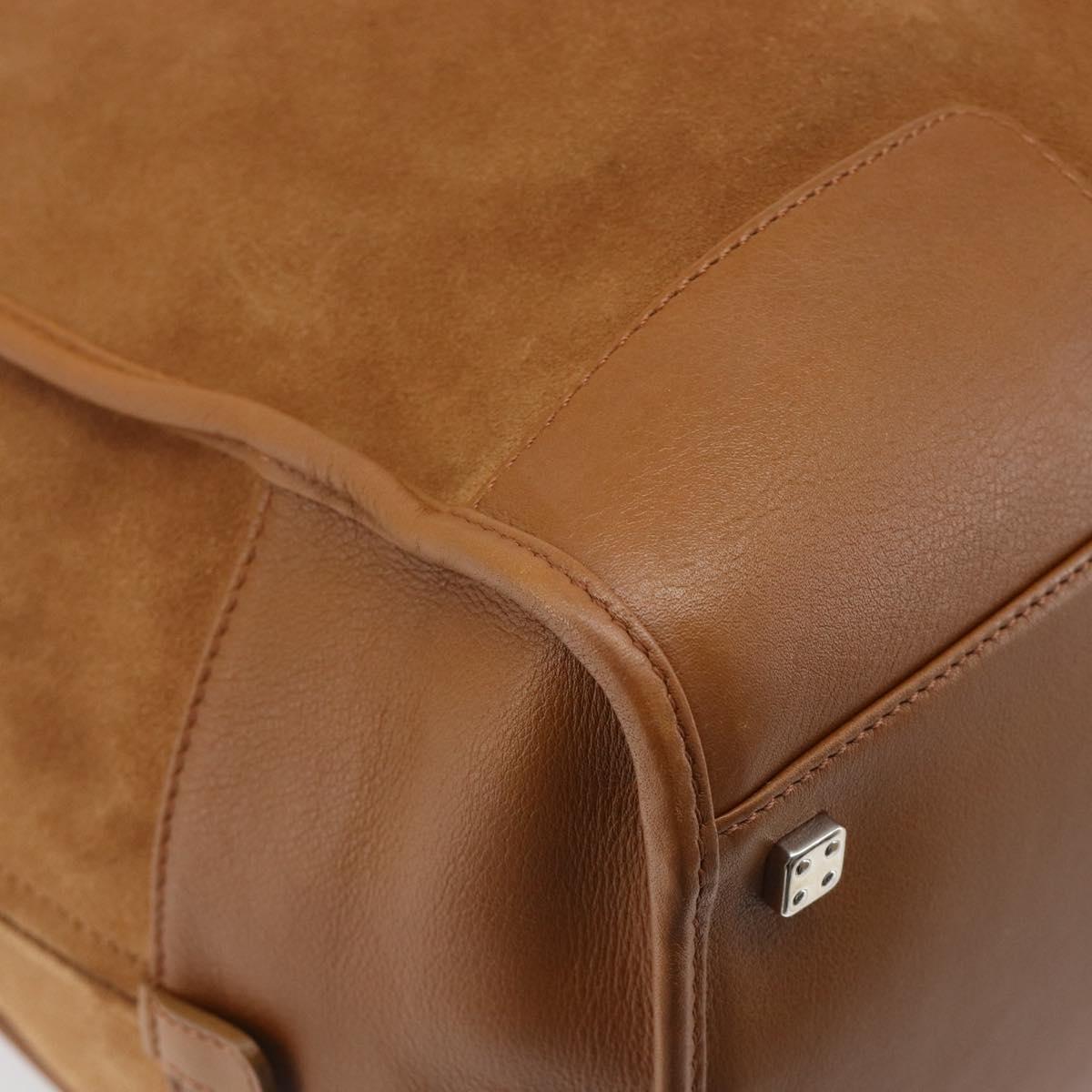 LOEWE Amazona 44 Hand Bag Suede Brown Silver Auth yk20811SAV