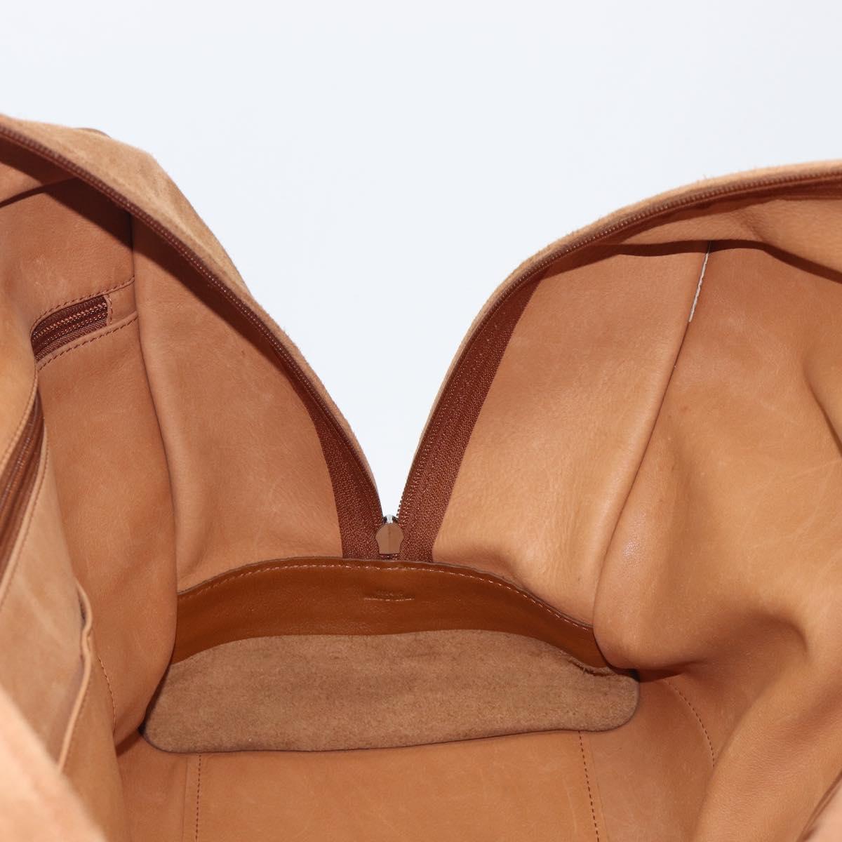 LOEWE Amazona 44 Hand Bag Suede Brown Silver Auth yk20811SAV