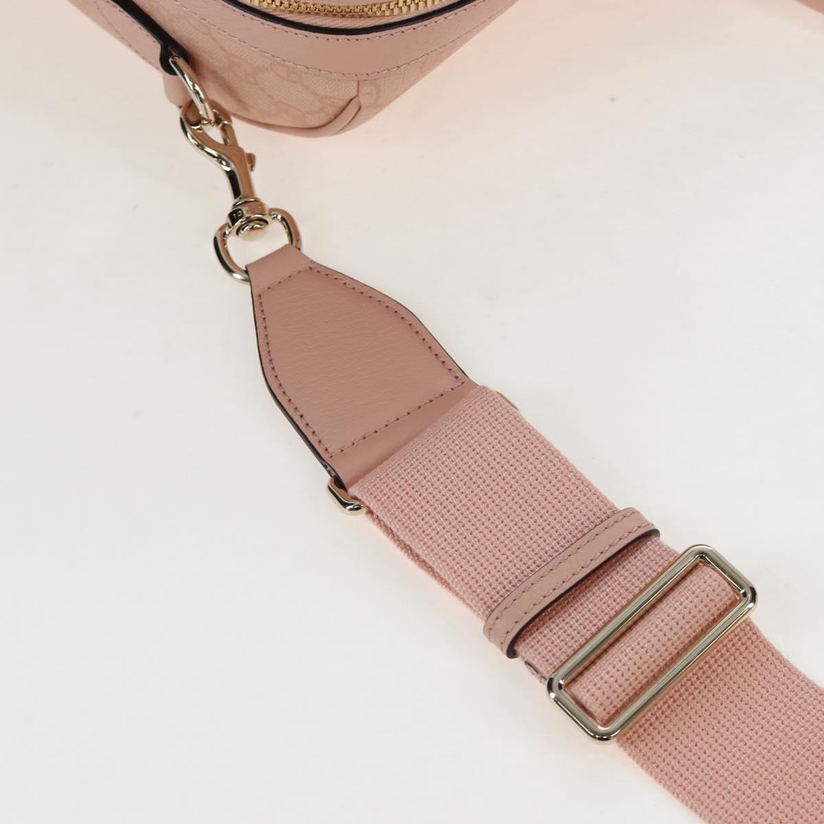 GUCCI GG Supreme Boston Bag PVC 2way Pink Gold 811486 Auth yk20816SAV