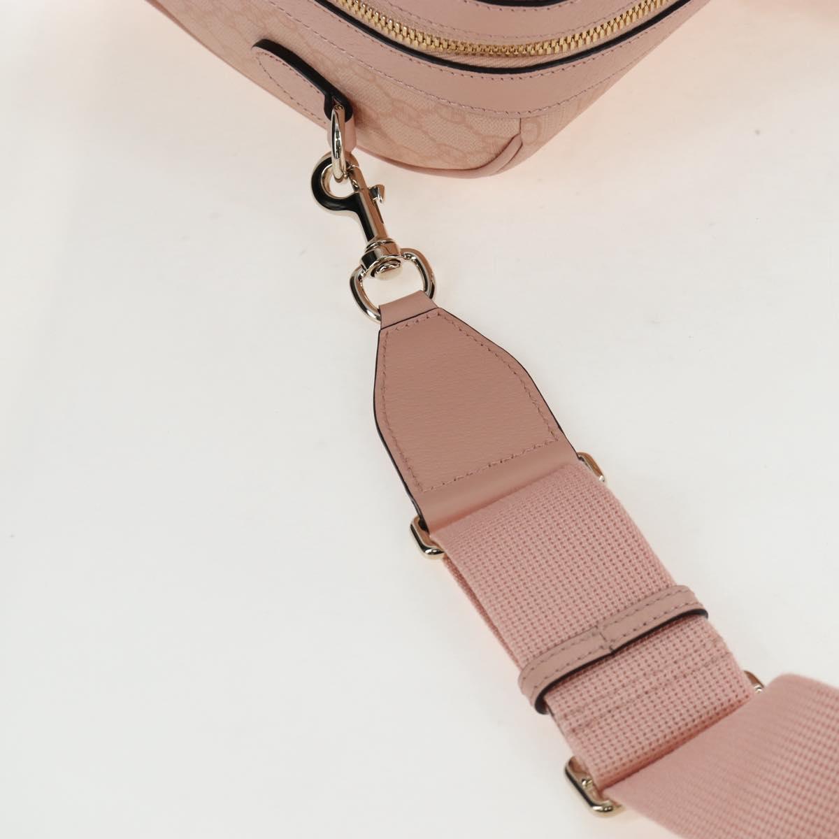 GUCCI GG Supreme Boston Bag PVC 2way Pink Gold 811486 Auth yk20816SAV