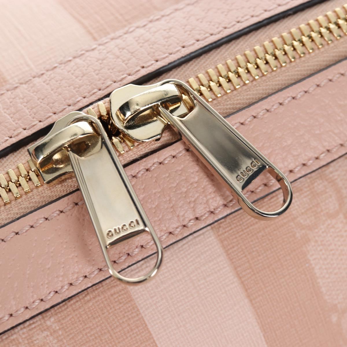 GUCCI GG Supreme Boston Bag PVC 2way Pink Gold 811486 Auth yk20816SAV