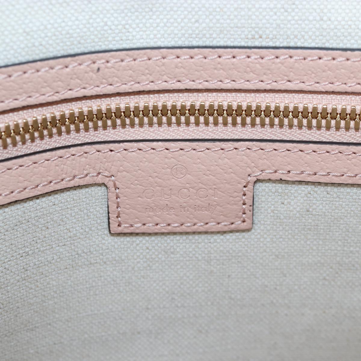 GUCCI GG Supreme Boston Bag PVC 2way Pink Gold 811486 Auth yk20816SAV